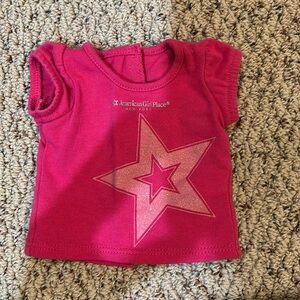 American Girl Place New York Pink Star Glitter Tee Shirt